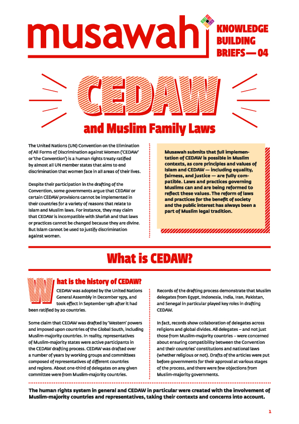 CEDAW and Muslim Family Laws